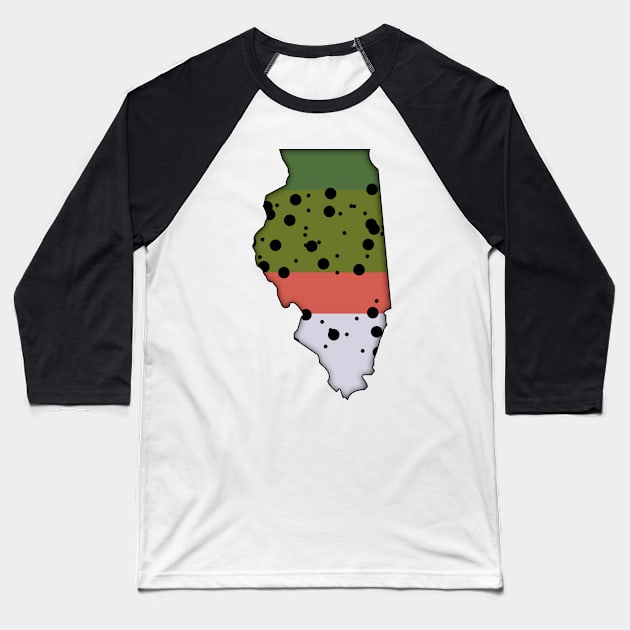 Illinois Trout Baseball T-Shirt by somekindofguru